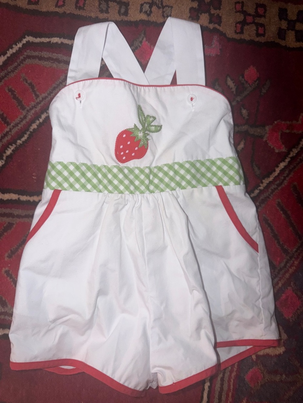 Tbbc Ruthie Romper strawberry